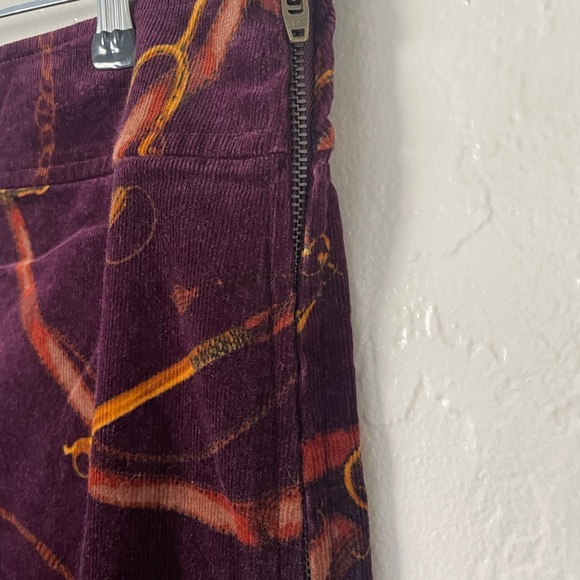 NWT Talbots Corduroy Equestrian Horse Bit Old Money Purple Mini Skirt Preppy 16 - Picture 6 of 11